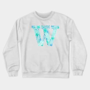 Monogram "W" in teal Crewneck Sweatshirt